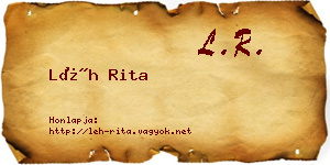 Léh Rita névjegykártya