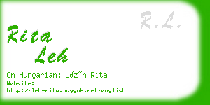 rita leh business card